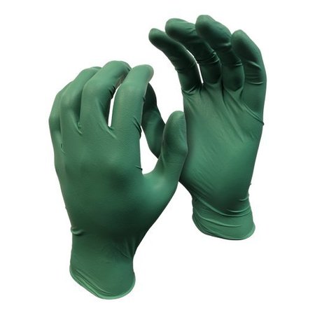 Watson Gloves Green Monkey, Nitrile Disposable Gloves, 4 mil Palm, Biodegradable Nitrile, Powder-Free, L, 50 PK 5559PF-L